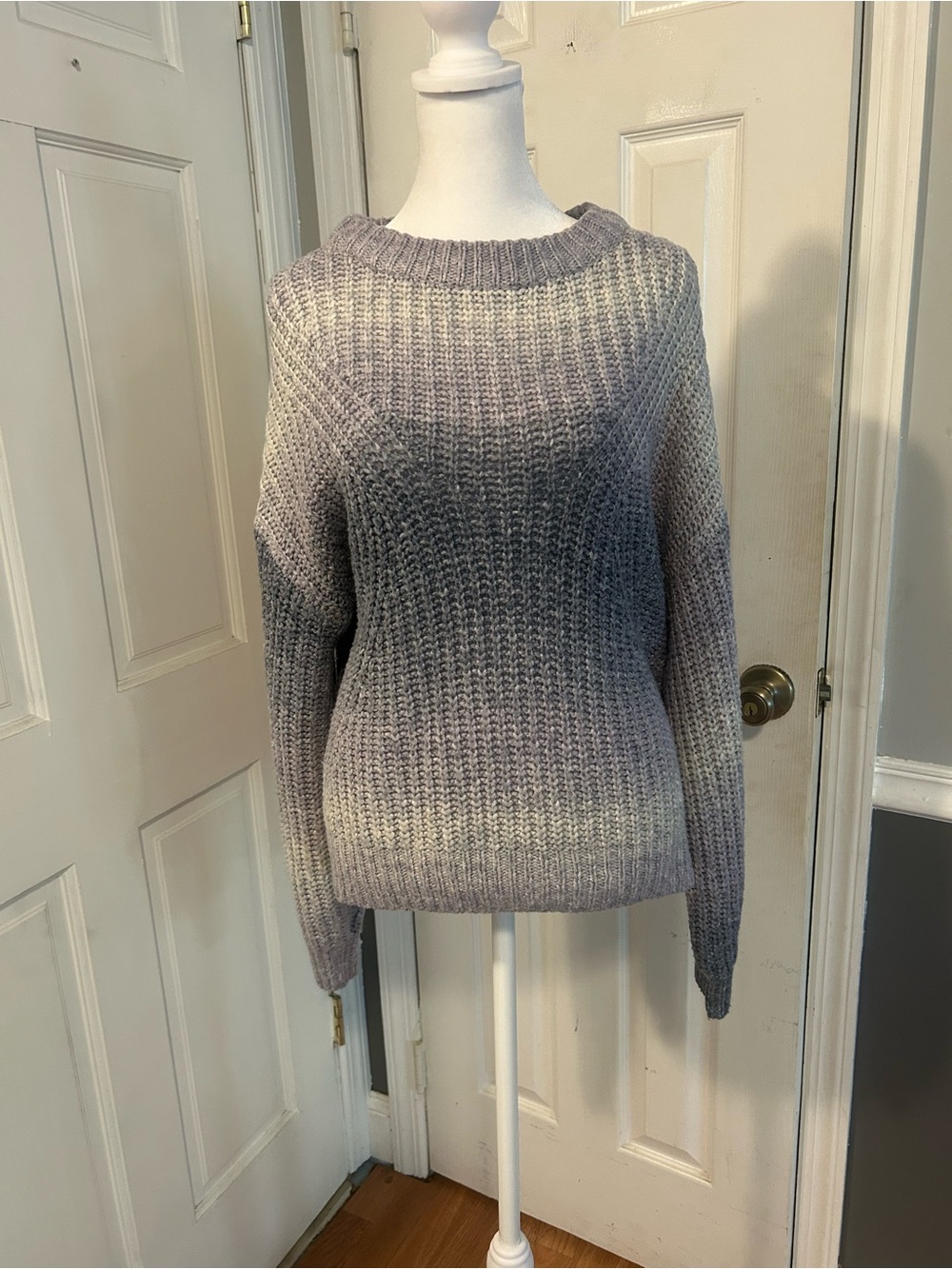 A New Day Purple & Blue Ombre Knit Women's Sweater